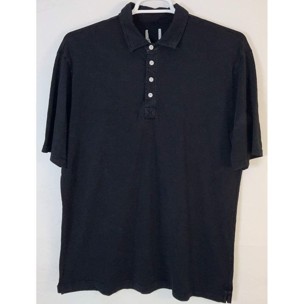 NWOT Mens Johnnie-O Original 4 Button Polo No Pocket Coastal Wash Black Shirt XL